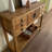39.37" Natural Colour Rectangular Solid Wood Console Table