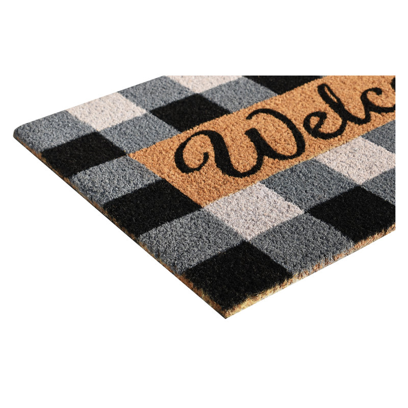 Joli tapis d'extérieur antidérapant Ura, L 29 po x l 17 po, Gris