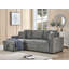 Canapé-lit modulaire réversible en tissu 96 po Seraphina II avec méridienne de rangement, porte-gobelets, port de chargement USB et coussins décoratifs Sercle