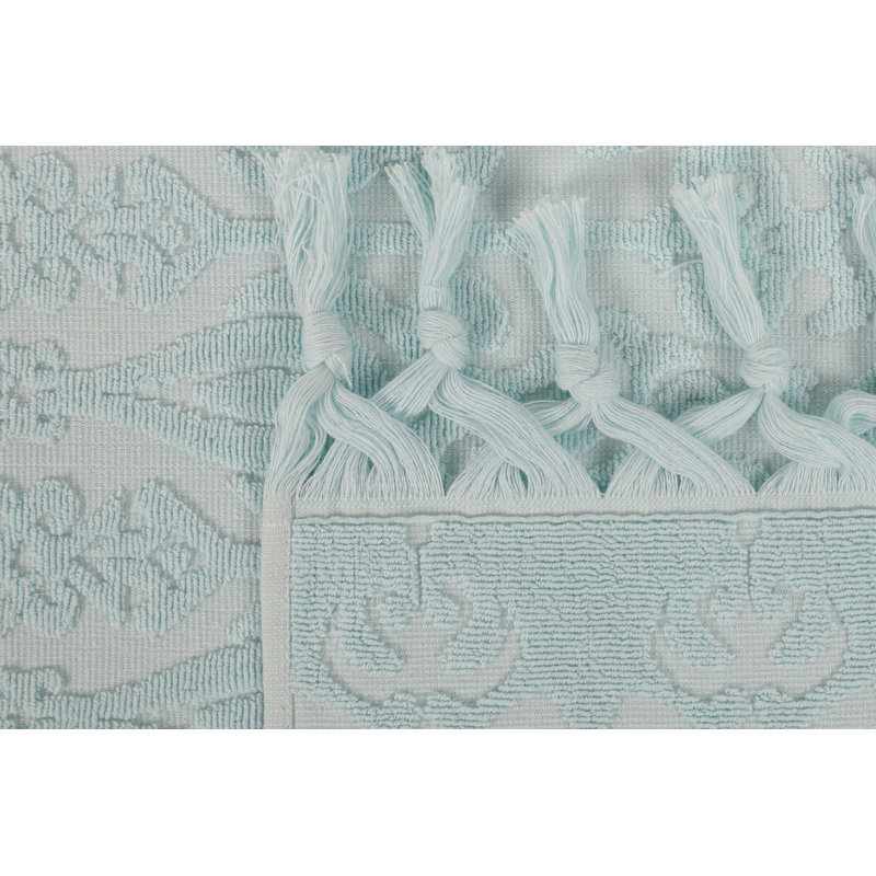 Débarbouillette 100% coton Theia, Bleu