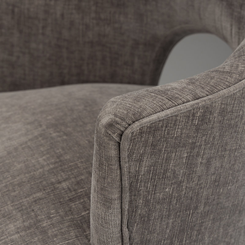Upholstered Wooden Frame Bar Stool, Grey