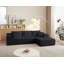 Canapé modulaire en nuage de 104 po avec méridienne en forme de L, canapé modulaire moderne avec assise profonde, fauteuils rembourrés pour la chambre à coucher du salon, aucun assemblage requis (tissu en chenille innovant)-1642161541-1642161540