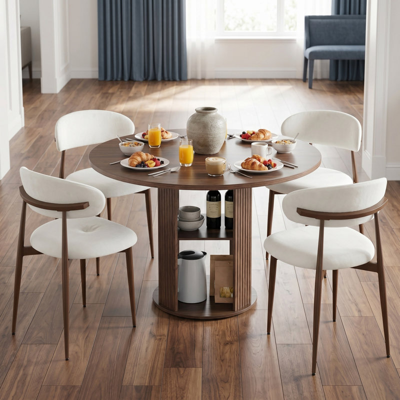 Dining Table Set, Brown