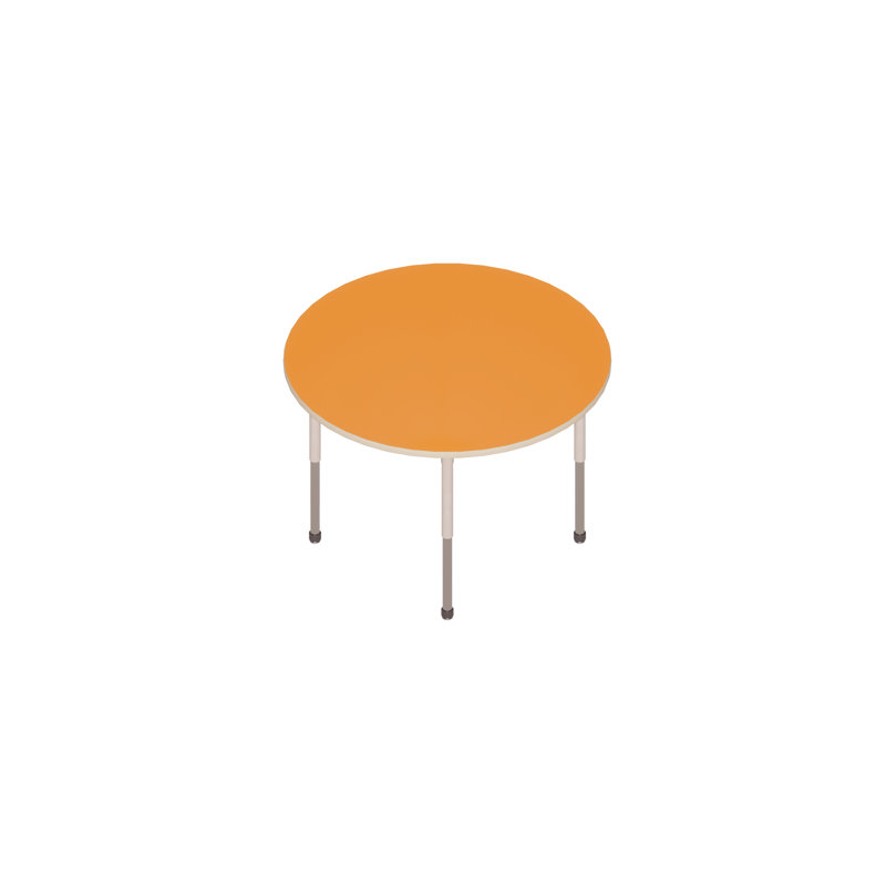 Table d'apprentissage collaboratif avec pieds de luxe - ronde - 42 po de diamètre, Aigue-marine, H 29 po x L 42 po x l 42 po