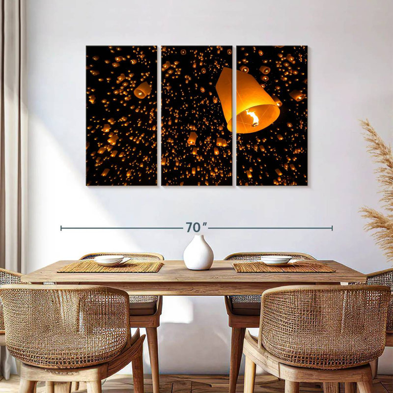 Rorry Lanterns In The Sky, 36" H x 57" W
