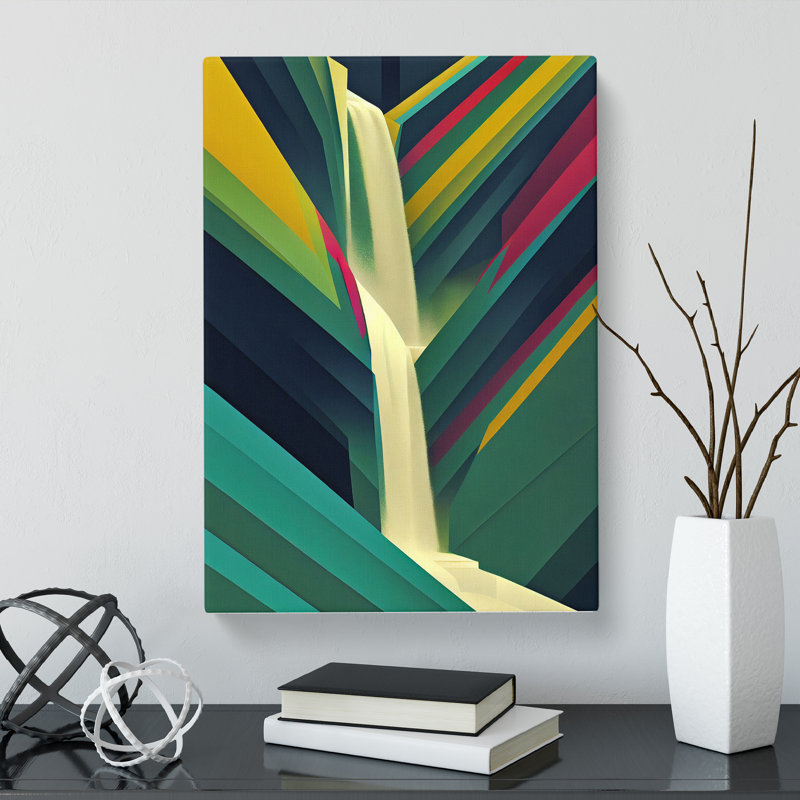 CAN-V0523-2806X Waterfall Abstract Vol.1 1 Piece Wrapped Canvas Wall Art, 60cm H x 40cm W x 3cm D