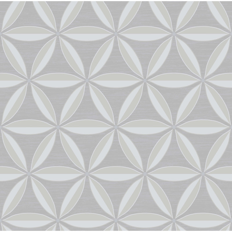 Rouleau de papier peint texture l 33 po x l 20,5 po Zubair, Gris