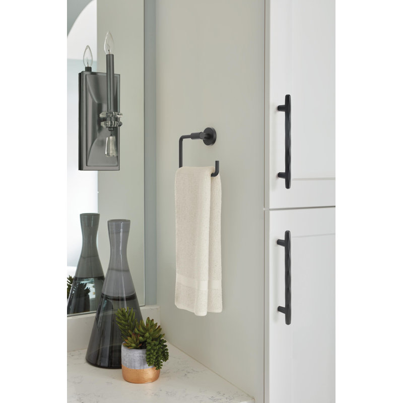 Anneau à serviettes mural Arrondi™, Noir mat