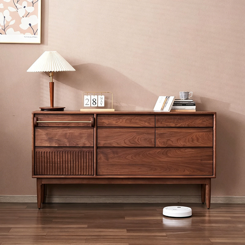 Table buffet à pieds hauts, Walnut