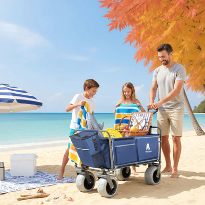 Chariot pliable tout-terrain avec sac isotherme