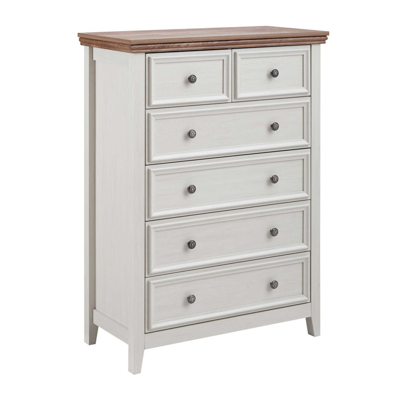 Commode moderne à 6 tiroirs avec rangement spacieux et design rétro pour le salon et la maison de campagne, Beige