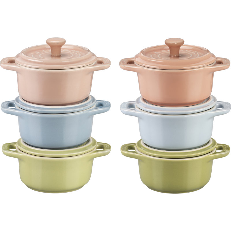 Ensemble de 6 pièces en céramique Cocotte, couleurs mélangées