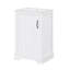 Meuble-lavabo blanc de 20 pouces avec lavabo et armoire, porte à fermeture douce, support de rangement et tablette réglable