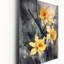 Horloge murale moderne jaune jaune et gris avec jonquilles Natures Impression II-613440511