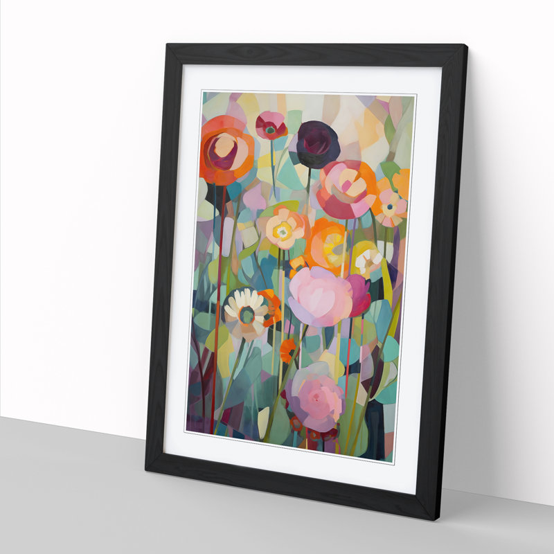 FRM-V0523-946X Flowers Orphism Design Vol.11 - Picture Frame Print