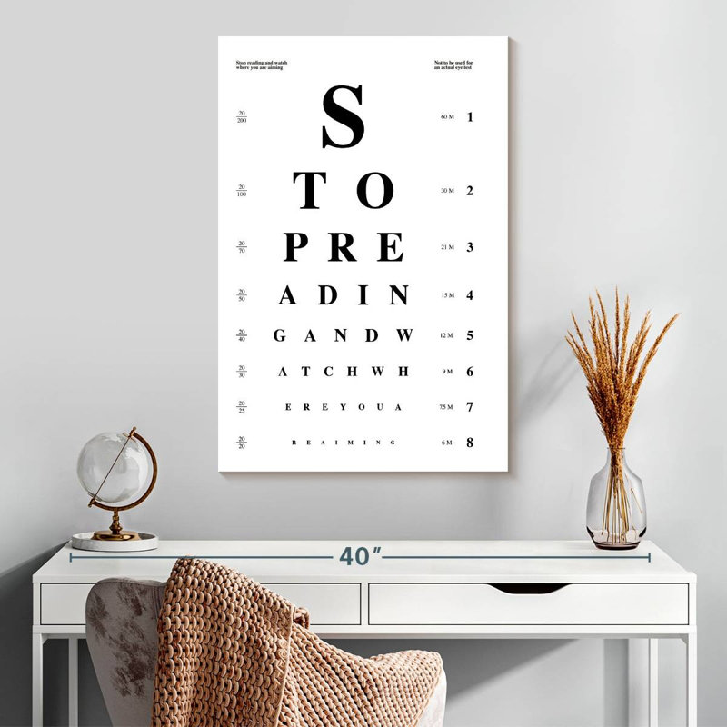 Bathroom Eye Test, 30" H x 20" W