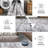 Washable Area Rug, Vintage Distressed Low Pile Non-Slip Foldable Retro Abstract Indoor Floor Carpet, Grey, 6'x9'-24305445-24305468