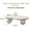 Table basse Cloud - Design blanc crème de 47 pouces pour le salon avec 3 pieds, plateau de table irrégulier, articles de bureau de grande taille, installation rapide dans la pièce, plateau magnifique, grand espace de rangement sur le bureau, long