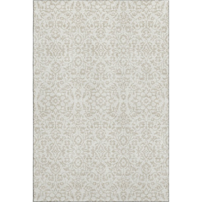 Premium Machine Washable Prisco Ivory Rug
