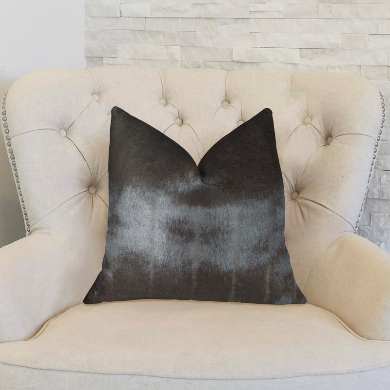 Housse et insert de coussin en fausse fourrure de luxe Silky Mink, H 18 po x l 18 po, Carré, Mélange de duvet