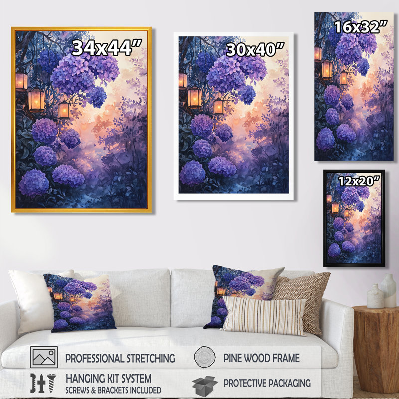 Barnes - Décoration murale florale, Toile tendue, Ne s’applique pas, H 32 po x l 24 po