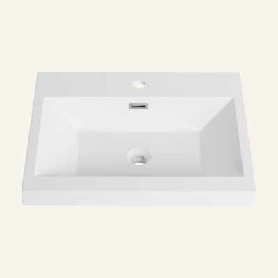 Lavabo de salle de bain 24 "en résine