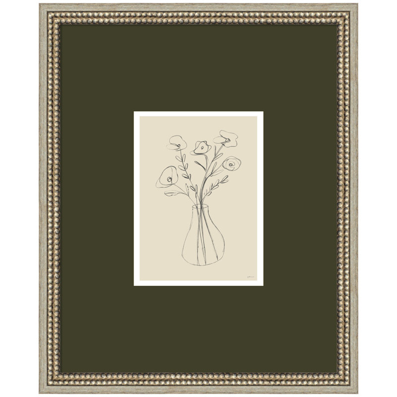 "Floral Vase" par Gabrielly Guedes, reproduction d'art encadrée