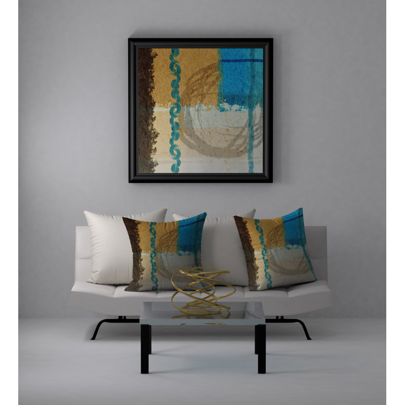 Coussin décoratif à carré prune brève, 18 po x 18 po