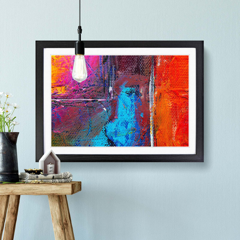 Abstract Vol.395 by S.Johnson - Picture Frame Painting Print, Black Framed, 36cm H x 48cm W x 2cm D