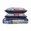 Ensemble de courtepointe - Literie en microfibre douce toutes saisons à imprimé patchwork Nautical Americana-20503263