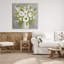 Abstrait, bouquet de fleurs de renoncule, fleurs de campagne jaunes et blanches, encadré et estampe numérique par Stephanie Workman Marrott-64188079-64188089