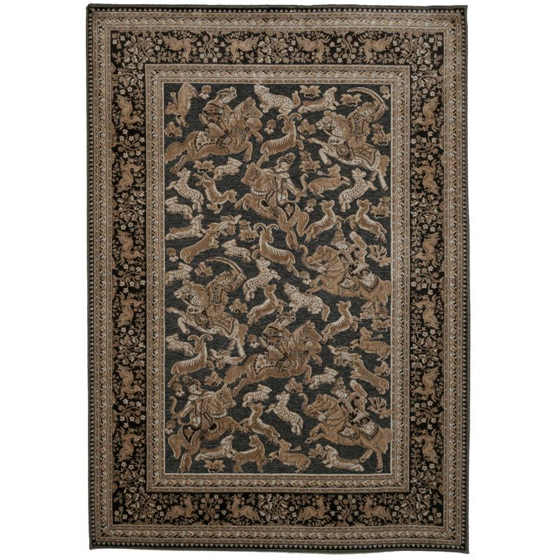 Acton Oriental Shag Area Rug, Rectangle 160 x 230cm