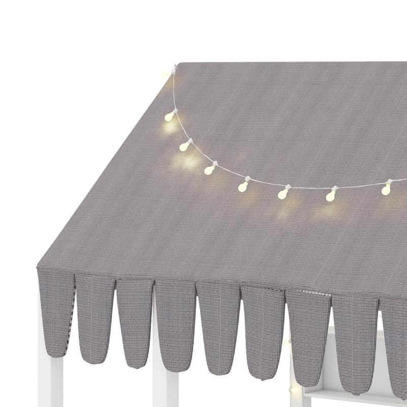 Lit en bois Montessori House, Lit double, Blanc