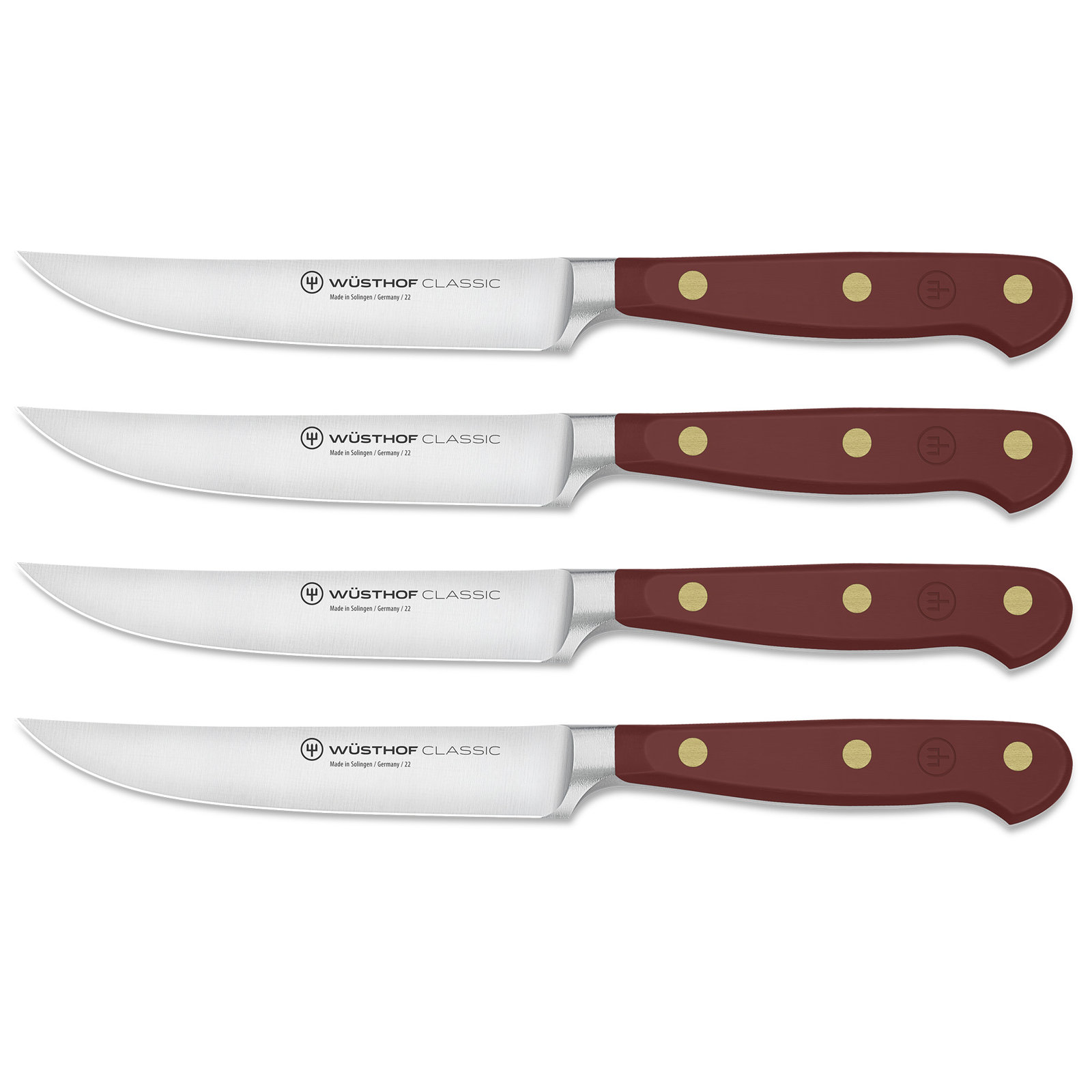WÜSTHOF Classic Color 4 Piece Steak Knife Set, Tasty Sumac