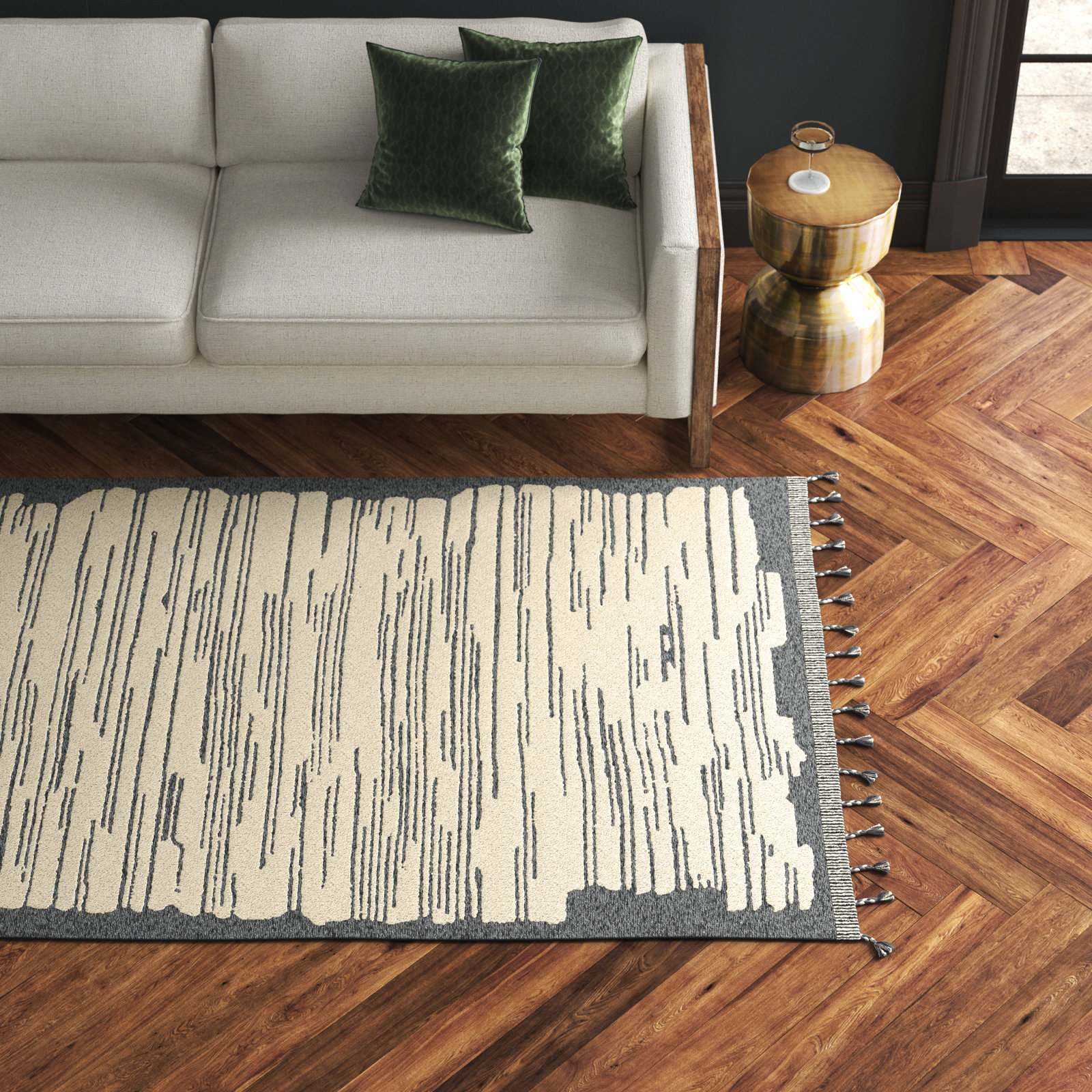 Lumia Hand-Tufted Charcoal Rug, Rectangle 8' x 10'