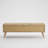 Modern TV Stand with Multiple Shelves, Oak & White Finish, 55.1 x 21.3 x 13.8 inches | 100% Melamine Coated Particle Board, Thickness: 0.7 inches | Stylish Scandinavian Design with Durable Plastic Legs