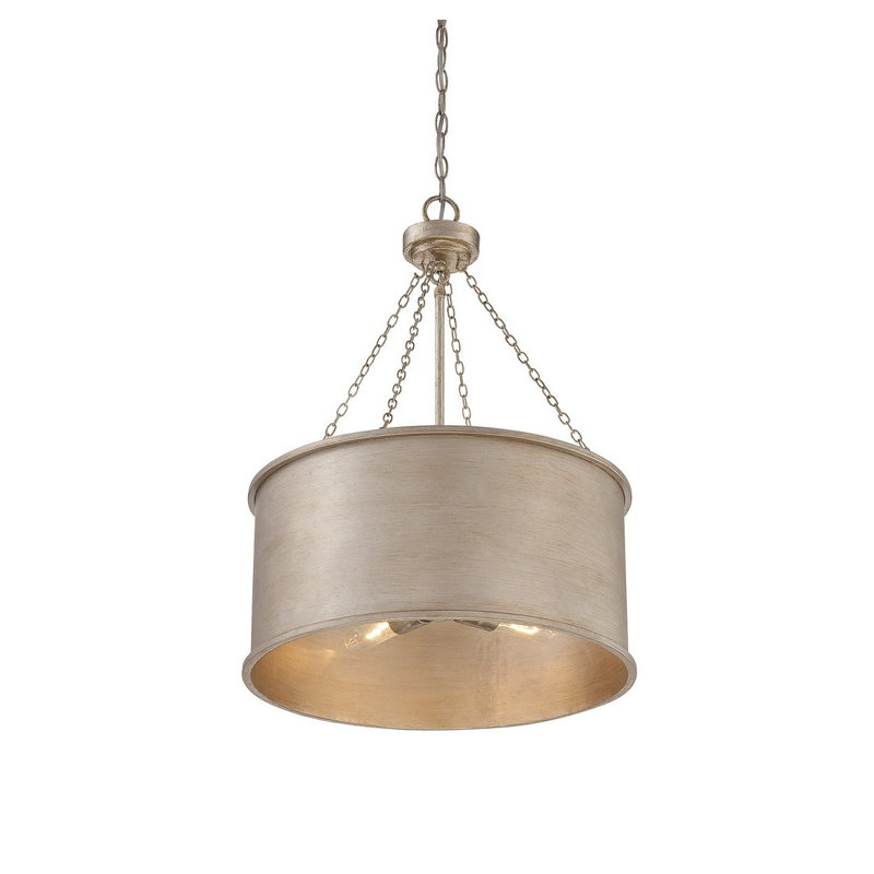 Soho 6-Light Chandelier, Patine argenté, Quatre lumières, H 26,5 po x l 19 po x P 19 po