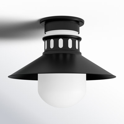 Round Outdoor Semi-Flush Mount