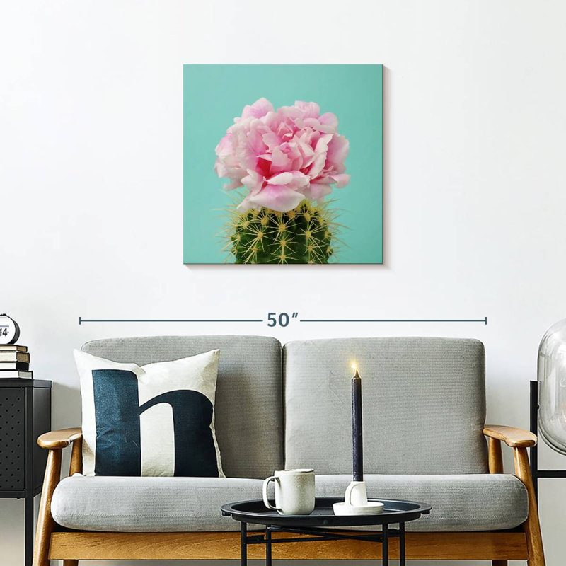 Fleur de cactus rose Harnek, H 24 po x l 24 po