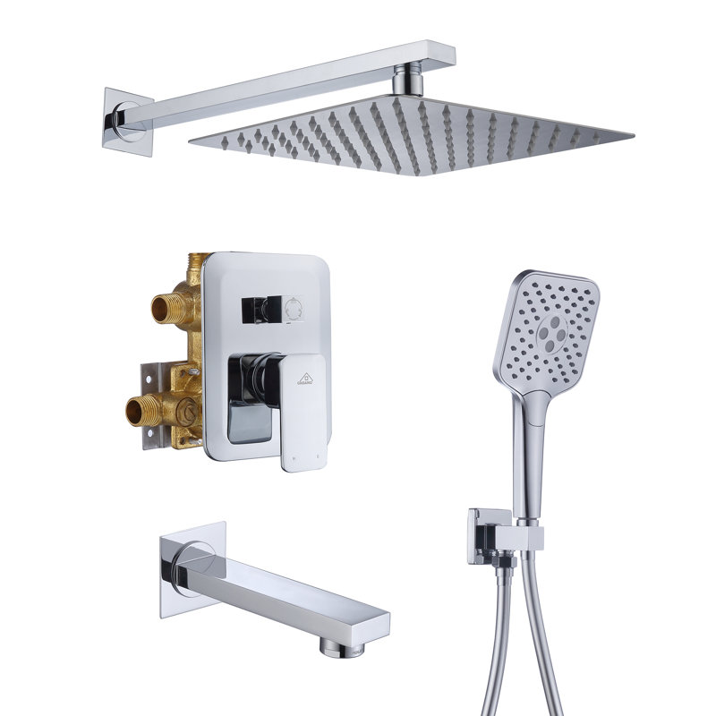 All-In-One Kit with Rough in-Valve, Chrome