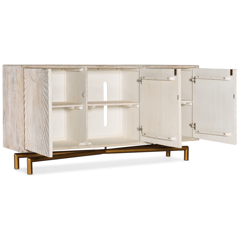 Rustic Light Wood Mango and Iron 69'' Media Console