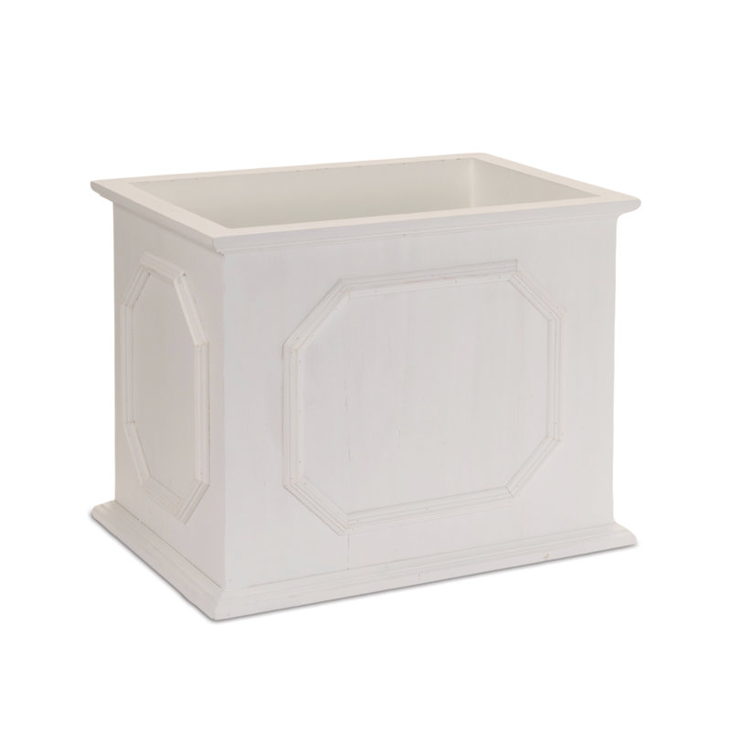 Boîte à fleurs en bois, Blanc, H 11,1 po x l 13 po x P 8,25 po