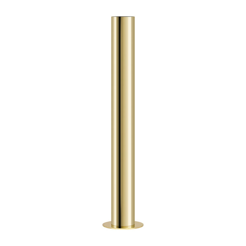 18" Gold Stainless Steel Reflective Pipe Vase, Gold, 18 inch
