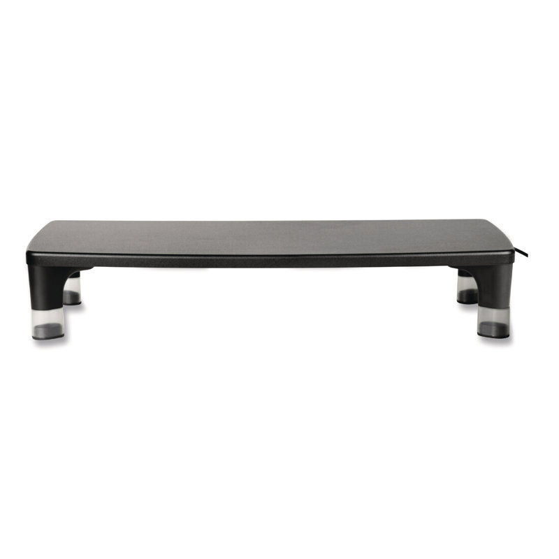 Adjustable Black and Clear Monitor Stand with USB Hub