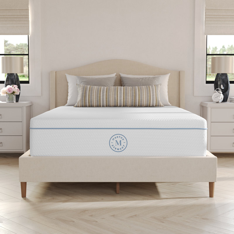 Martha Stewart SleepComplete Medium Support Dual-Action Green Tea Cooling Memory Foam Mattress, Full