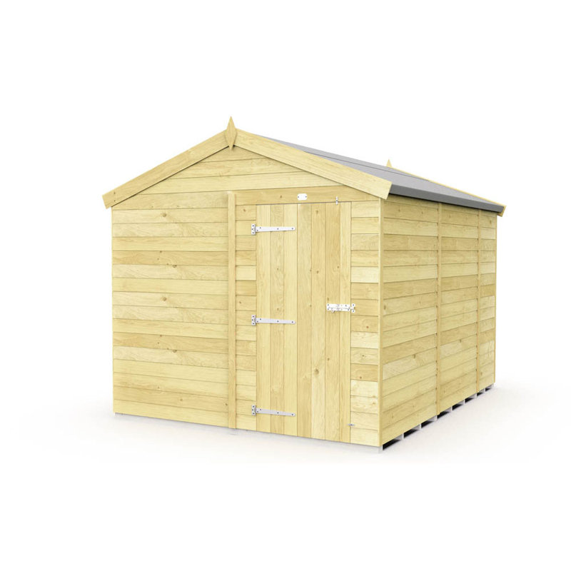Apex Shed - Single Door without Windows, 8 Ft. W x 10 Ft. D