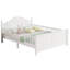 Lit double en bois blanc avec tête de lit et plateforme facile à utiliser pour plus de performance-129982936-129982937