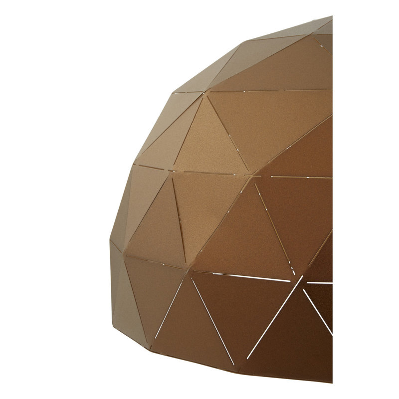 Cosima 1 - Light Single Pendant, Black, 29cm H x 50cm W x 50cm D, Coffee/Gold