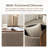 Caysey 30.1" W Upholstered Round Storage Ottoman with Wooden Tray-1967322200