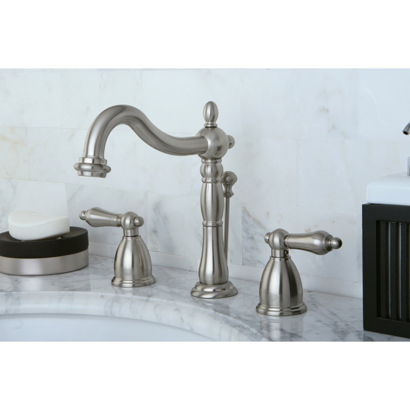 Robinet de salle de bain espacé Kingston, Nickel brossé